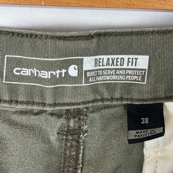 Carhartt Rugged Flex Relaxed Canvas Cargo Work Short Tarmac 10" Inseam Size 38 - Picture 4 of 10